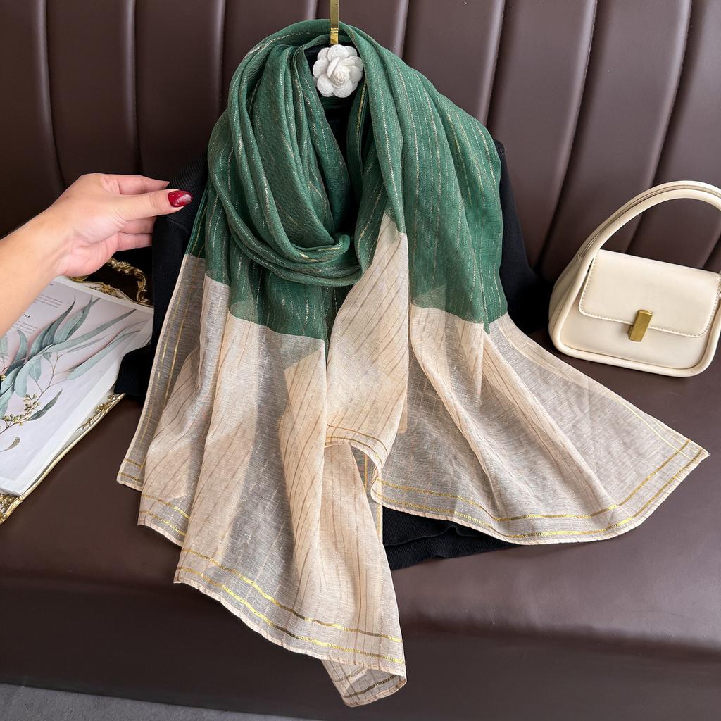 Бренд Женский шелковый шарф Женский полосатый Фуляр Женский Пашмина Шали и накидки Большого размера Шарфы Пляжное полотенце Бандана Мусульманский хиджаб