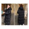 Fashion Winter Womens Thickened Long Down Cotton Coat Loose Warm Padded Jacket Knee Length