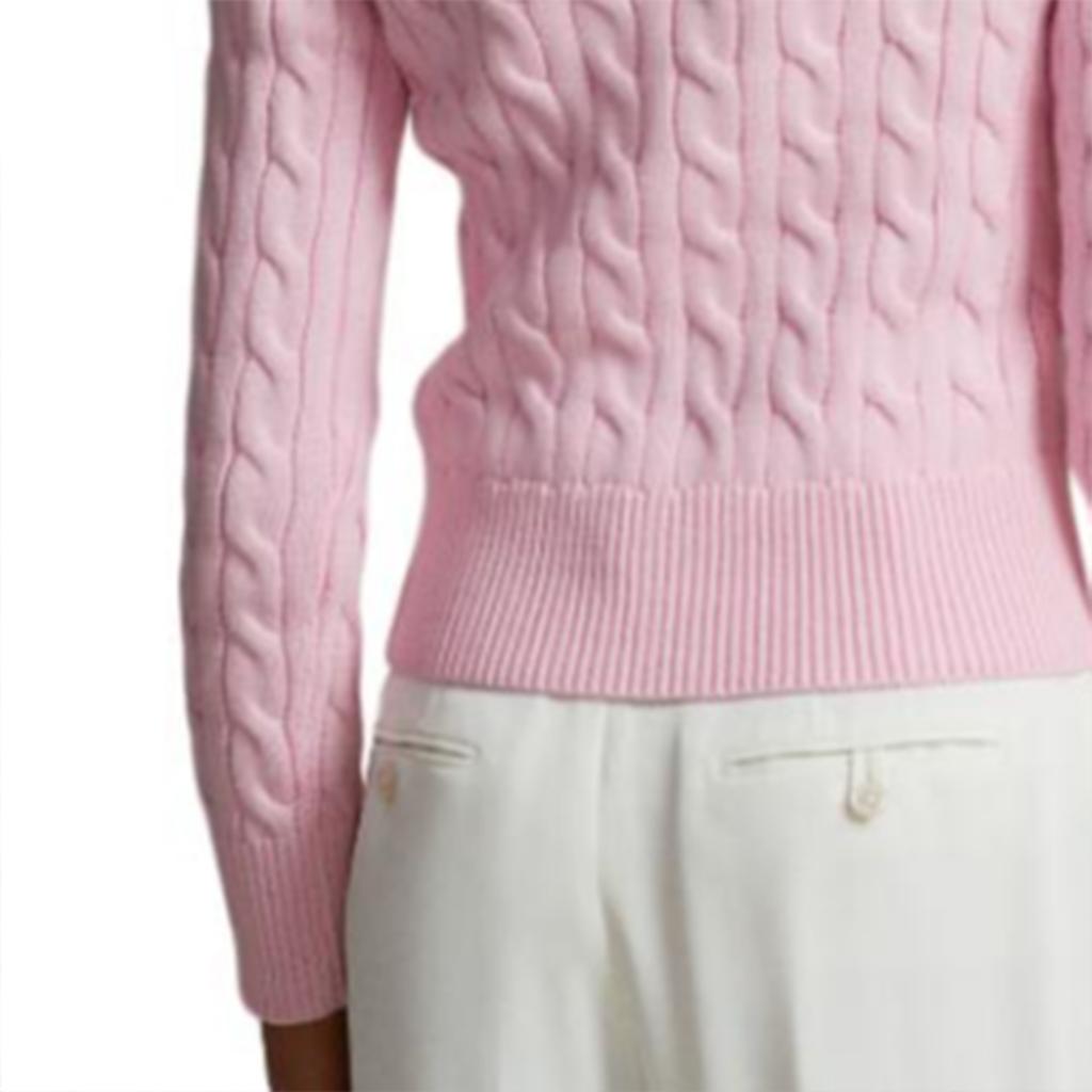 Polo Ralph Lauren вязаный хлопковый кардиган с круглым вырезом женские кардиганы розовый WMPOSWENDW20133-650