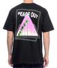 Empyre Mens Peace Out Palm Trees Graphic Black Shirt