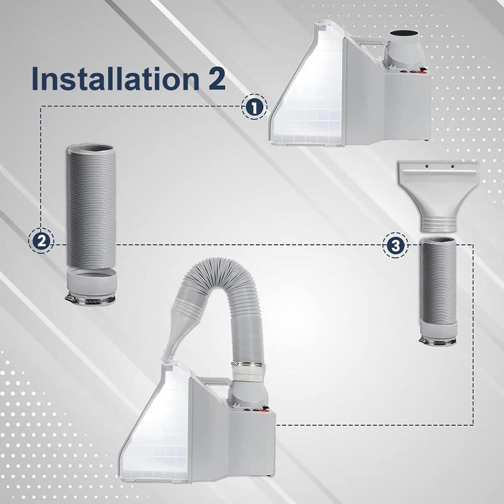 Portable AC Window Hose Kit Portable Air Conditioner Exhaust Hose Extension Ventilation Replacement Adapter For Bedroom Study