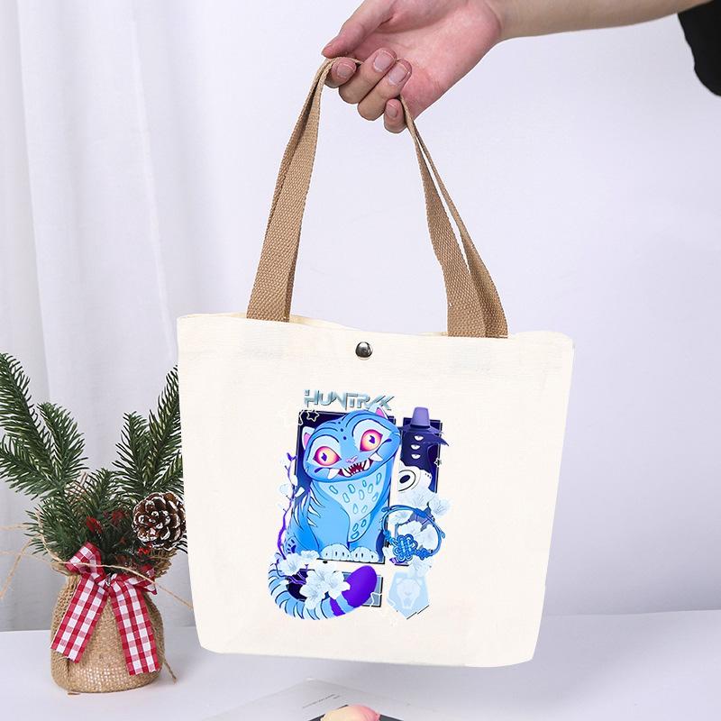 K-Pop Anime Cartoon Printed Student Large Capacity Portable Shoulder Bag Casual Canvas Bag