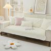 Сплошной цвет, хлопковая подушка для дивана, кремовый стиль, кружевной чехол для дивана, осень-зима, противоскользящий, из чистого хлопка, всесезонный универсальный чехол для дивана