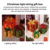 3 шт. рождественские светящиеся подарочные коробки с функцией памяти портативные работающие от батареек светящиеся подарочные коробки рождественские