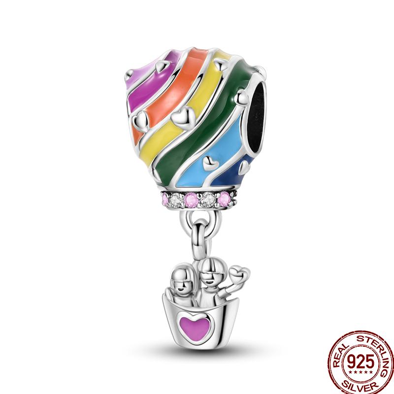 Copper Air Balloon Series Rocket Colorful Romantic Charm Beaded Beads Suitable For 3Mm Original Bracelet