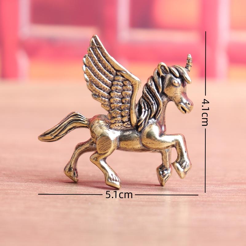 Винтажная медь Европа Мифологические животные Храбрые воины Лошади Украшения Латунь Пегас Домашний декор