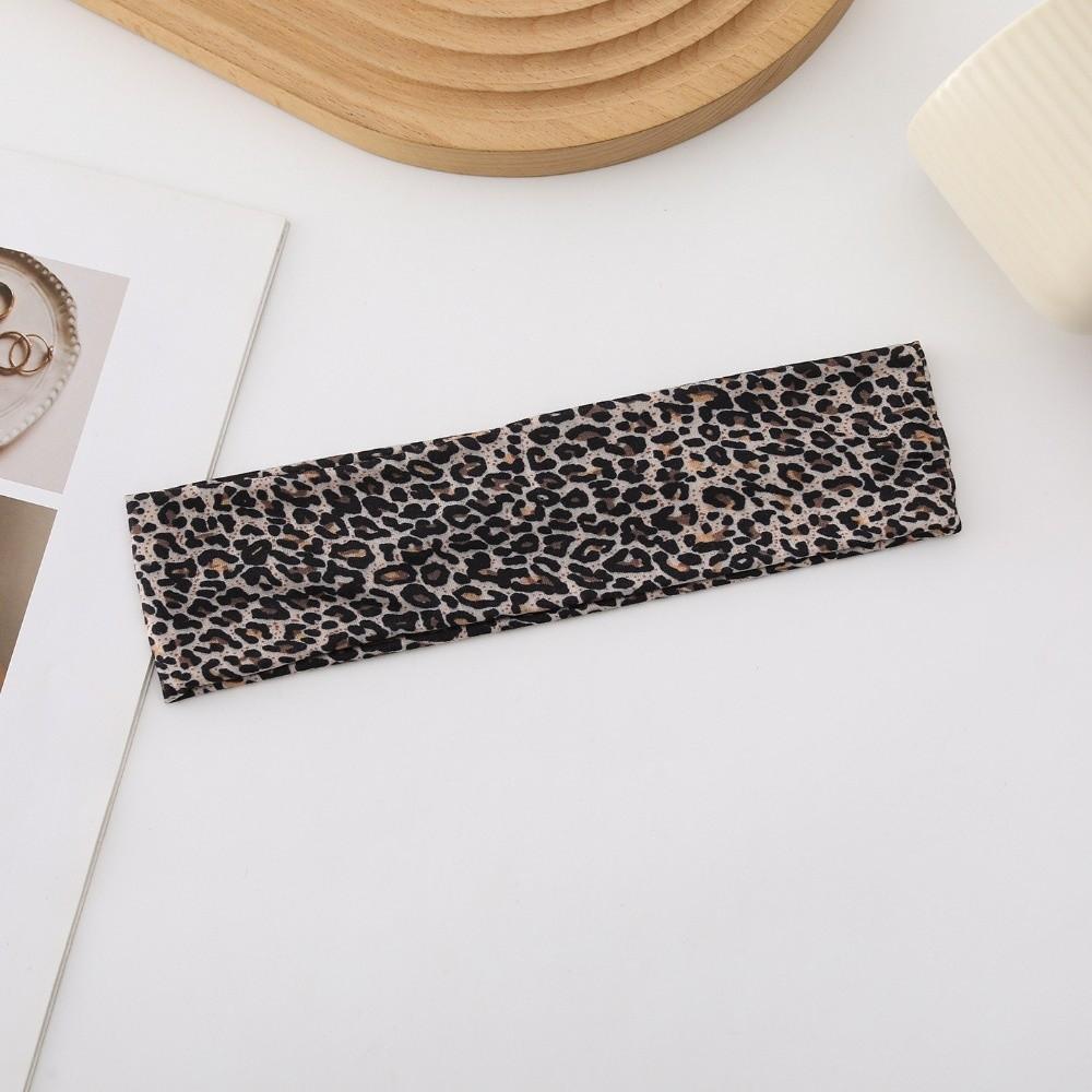 High Elasticity Leopard Print Headband Sweat Absorbing Wide Brim Headband New Yoga Headband Sports