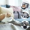 Portable Feline Travel Bag Multi-Entry Expandable Pet Carrier Mesh Pet Travel Carrier Easy to Clean Included Tether for Outdoor