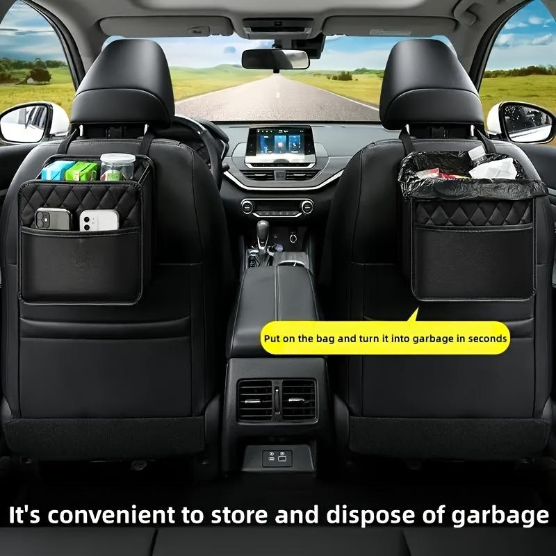 Органайзер для автомобильного сиденья из ПУ Прочная Легко чистящаяся Сумка для хранения с несколькими отделениями для кошельков, бумажных полотенец и многого другого Большая вместимость Аккуратный интерьер