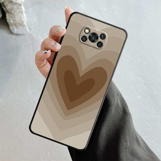 Чехол для Xiaomi Poco X3 Nfc X4pro M3 C40 для Mi 12 11 10 10t 8 Note10 Lite 11ultra 11t F1 модный коричневый с текстурой под дерево Love