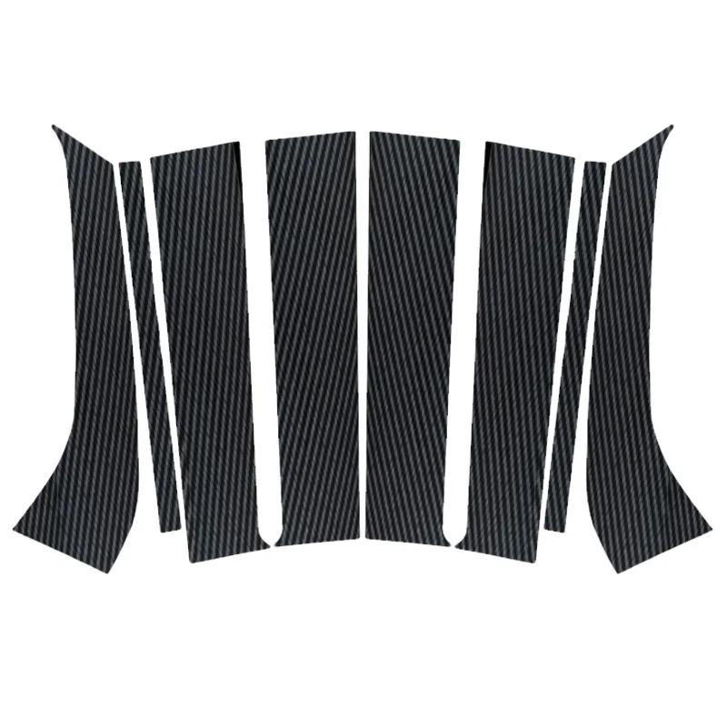 8pcs/set Window Door Column B C Pillar Post Cover Trim For Ford Everest 2016-2022 Endeavour 2016-2021 Decoration Stickers Styling