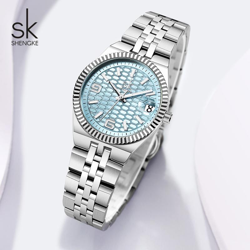 SHENGKE Fashion Design Ladies Watches Top Luxury Women's Quartz Wristwatches Best Gifts Clock for Wife,Family,Friend