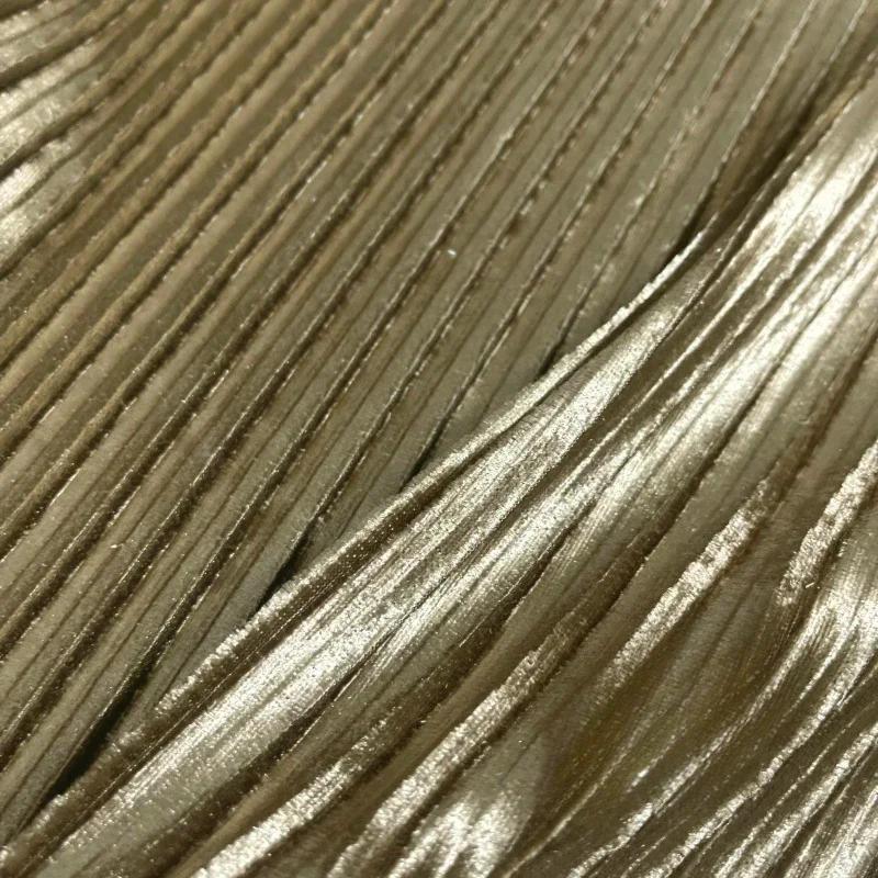 Solid Color 100x150cm Pleated Satin Fabric Per Meter Needlework Dress Skirt Costume Clothes Diy Sewing Cloth Soft Glossy Smooth