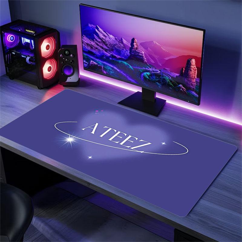 ATEEZ Mouse Pad, Large Gaming Desk Mat, Non-slip XXL Mousepad for Laptop & Tablet, Mini PC Playmat with Stitched Edges