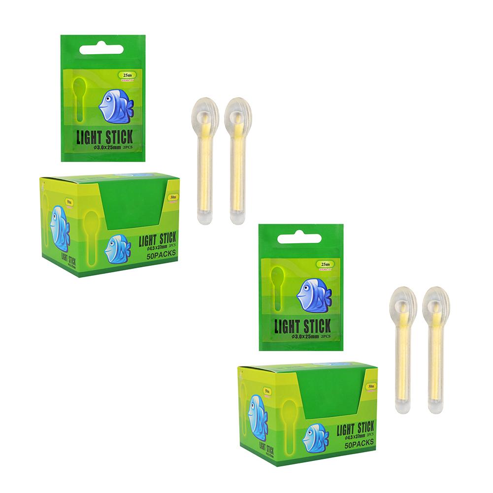 100PCS Glowing Bobbers Fishing Floats Fishing Rod Tip Light Long Vertical Luminous Glow Fishing Floats Bobbers For Outdoor Saltwater Freshwater