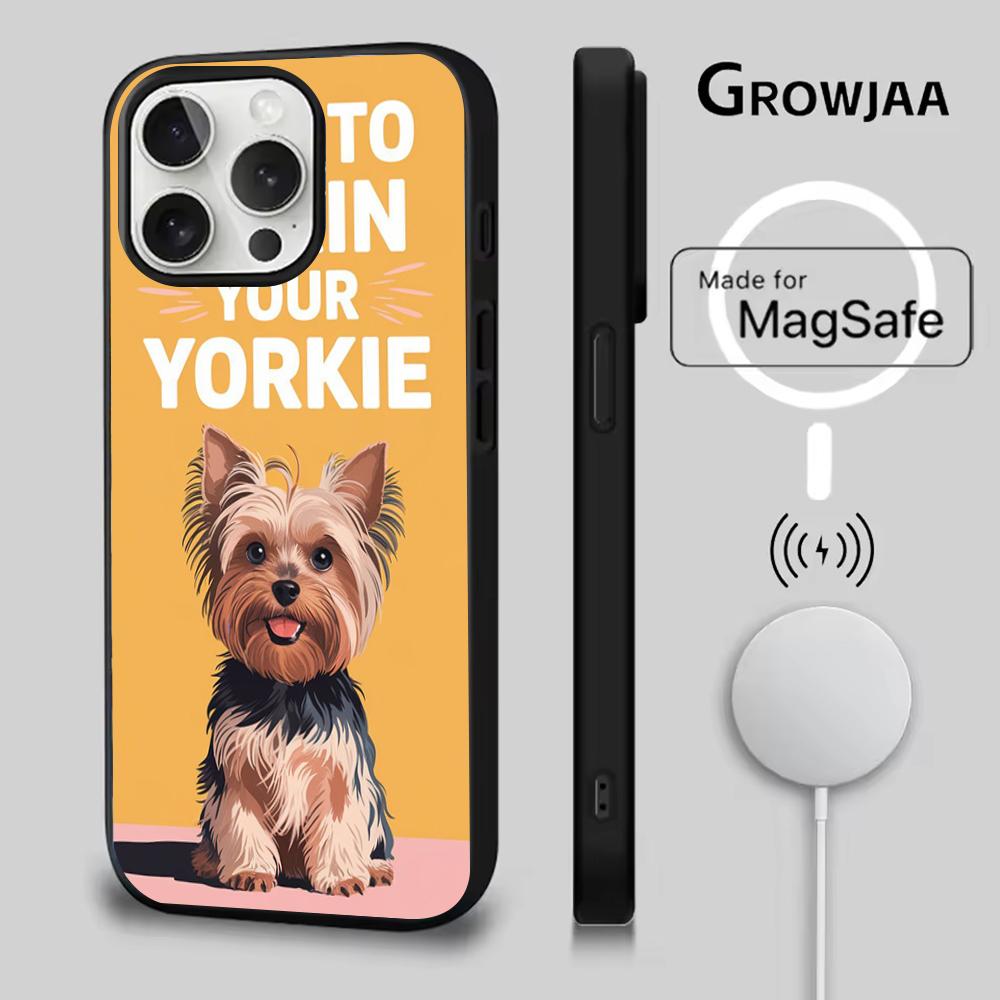 Yorkshire Terrier Dog Phone Case For iPhone 16e,16,15,14,13,12,11,Plus,Pro,Max,Mini Magsafe Magnetic Wireless Charging