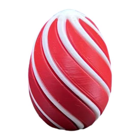 3D Printed Spiral Easter Egg Anxiety Relief Sensory Fidget Toy Pass Through Easter Egg for Adults Easter Basket Stuffers Party Favors