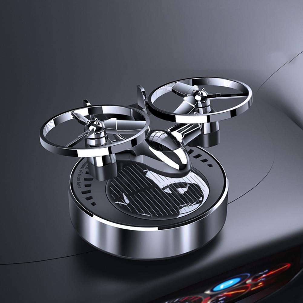 Car Interior Decoration Solar Powered Airplane Rotating Perfume Diffuser Decoration Car Airplane Rotating Air Freshener