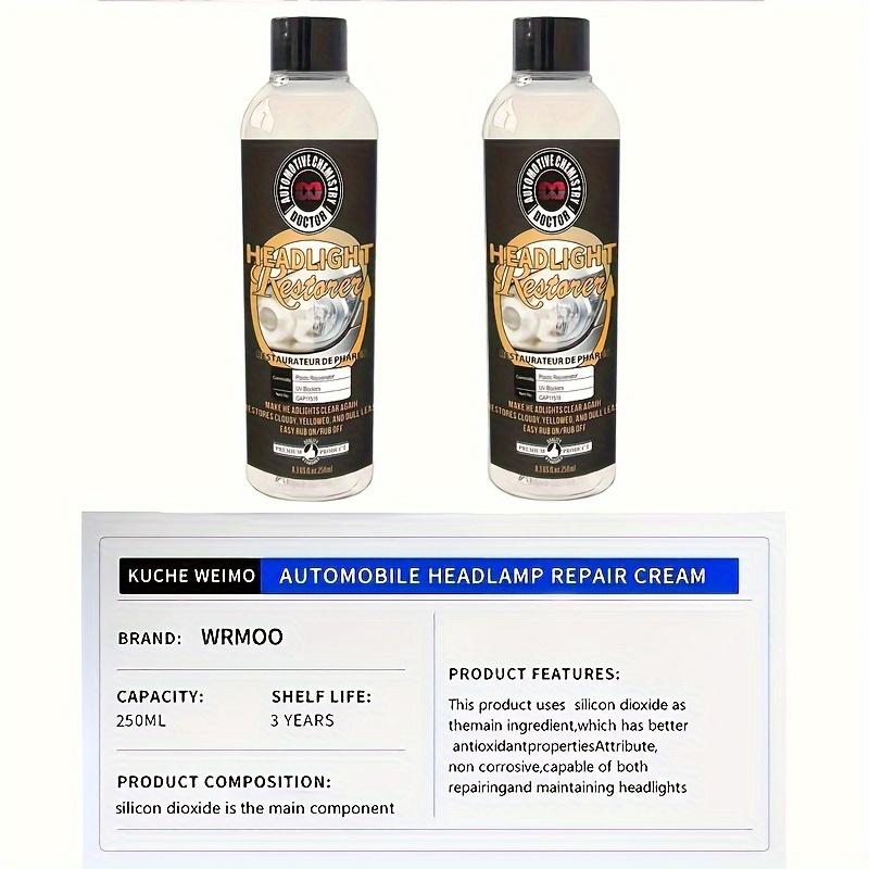 Жидкость для восстановления фар автомобиля Автомобильная фара Окисление Пожелтение Царапины Помутнение Улучшение Кристаллическое покрытие