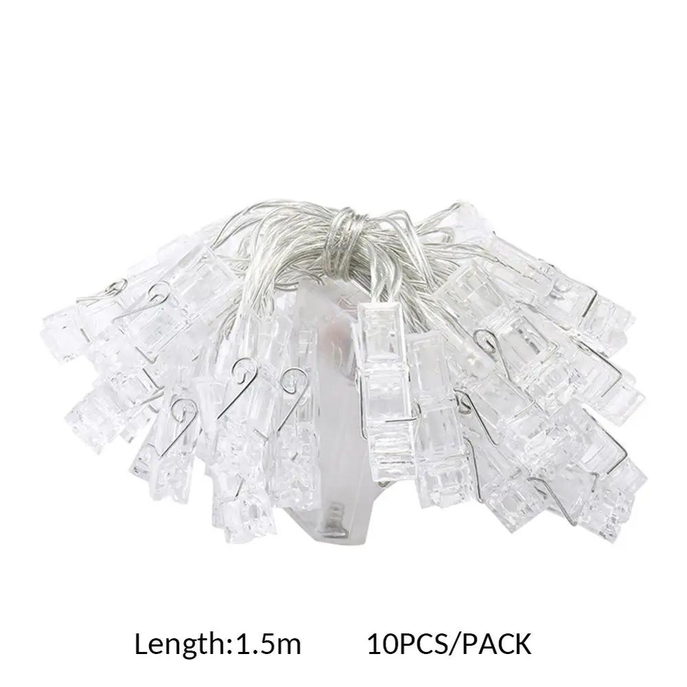 LED Light String with Clip Can Hang Small Card Postcard, New Year, Christmas Anniversary, Picture Decoration, Studio Wall Light String