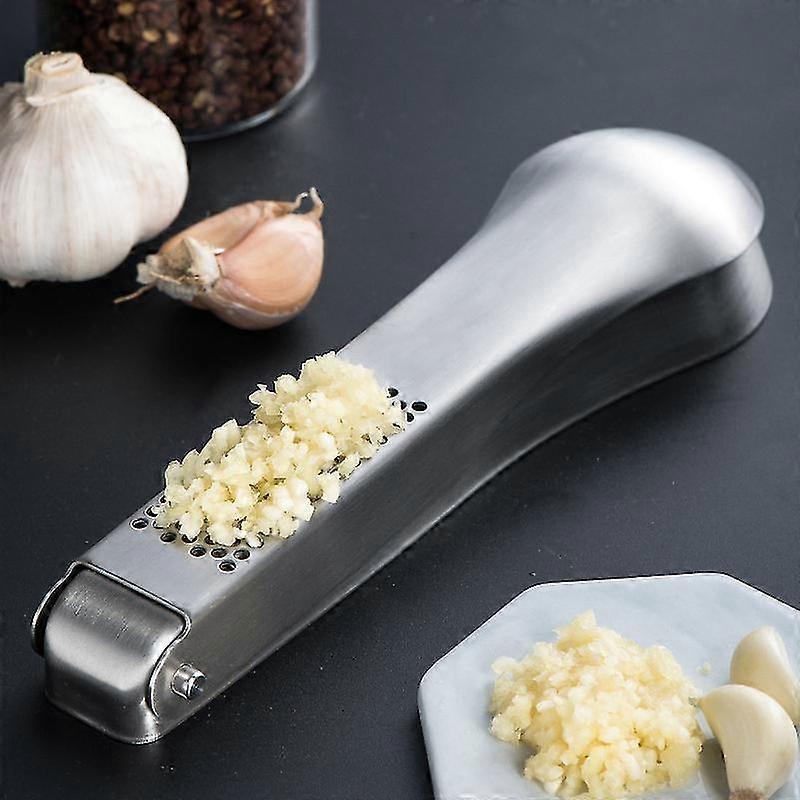 Stainless Steel Garlic Press Crusher Manual Squeezes Tool Kitchen Cooking Tools