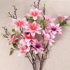 Floral Art Artificial Magnolia Branches 6-Fork Fake Flower  Living Room Desktop
