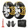 Moniko Tire Car Tire Chains for Compatible with Tire Widths Universal Resin Tire Damage Emergency Easy Adjustable Snowy Icy Rough and Disaster