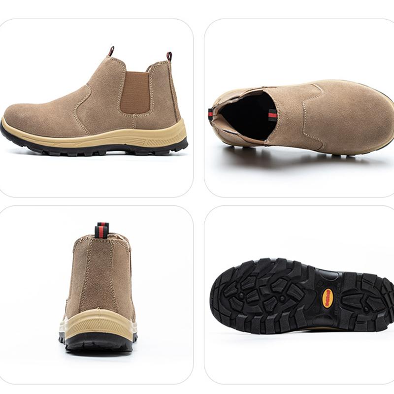 Oulylan Мужские защитные сварочные ботинки Защита Подошва из бычьей жилы Защита от ударов и проколов Удобные износостойкие рабочие ботинки