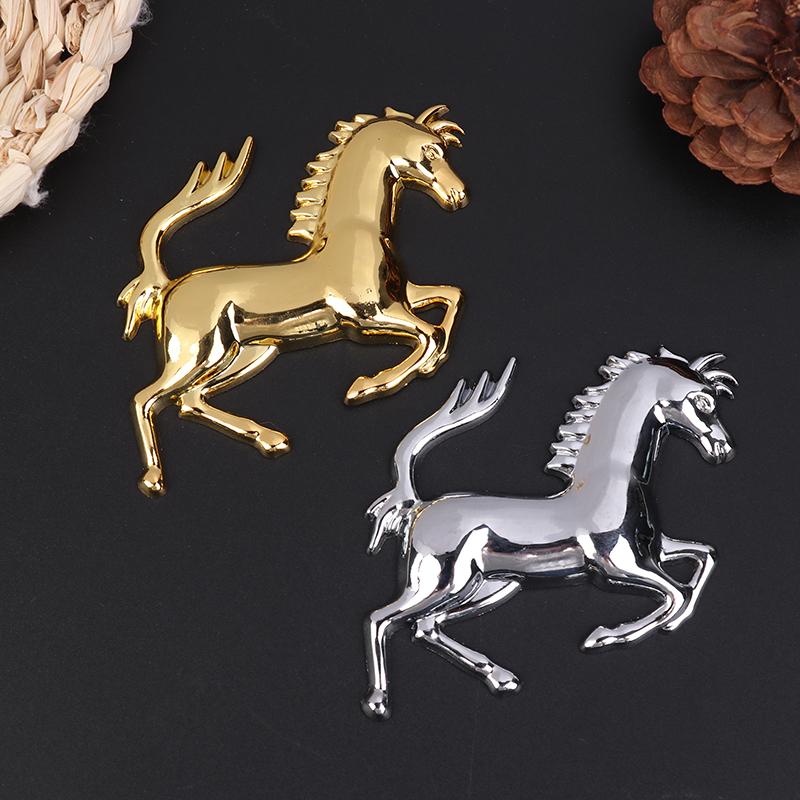 3D Metal Running Horse Emblem Stickers Car Personalized Sticker Decal Auto Window Body Side Tail Bumper Badge Sticker Decoration