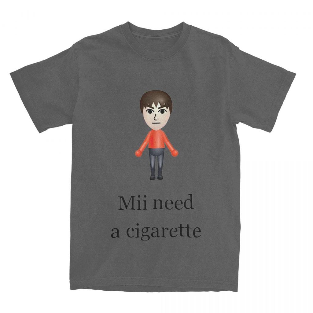 Mii Нужна сигарета Мужская Женская Футболка Mii Боец Мерч Крутая Футболка Футболки Хлопок Идея для подарка Одежда