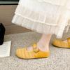 Полушлепанцы на толстой подошве женские 2025 лето новые модные универсальные и удобные уличные легкие и одноступные прохладные шлепанцы