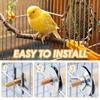 Assorted Sizes Bird Perch Platform Fan Shape Wooden Stand Cage Accessories  Pet Habitat