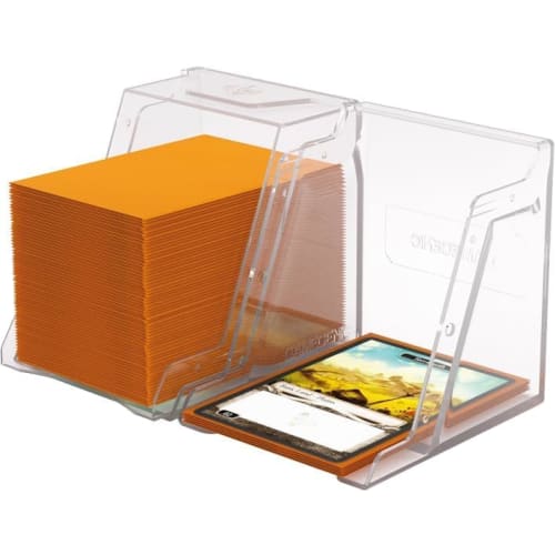 GameGenic Deck Box: Bastion XL Clear (100ct) ? Durable and Sturdy TCG, OCG Card Storage ? Compatible with Pokemon Yugioh Commander and MTG Magic: The