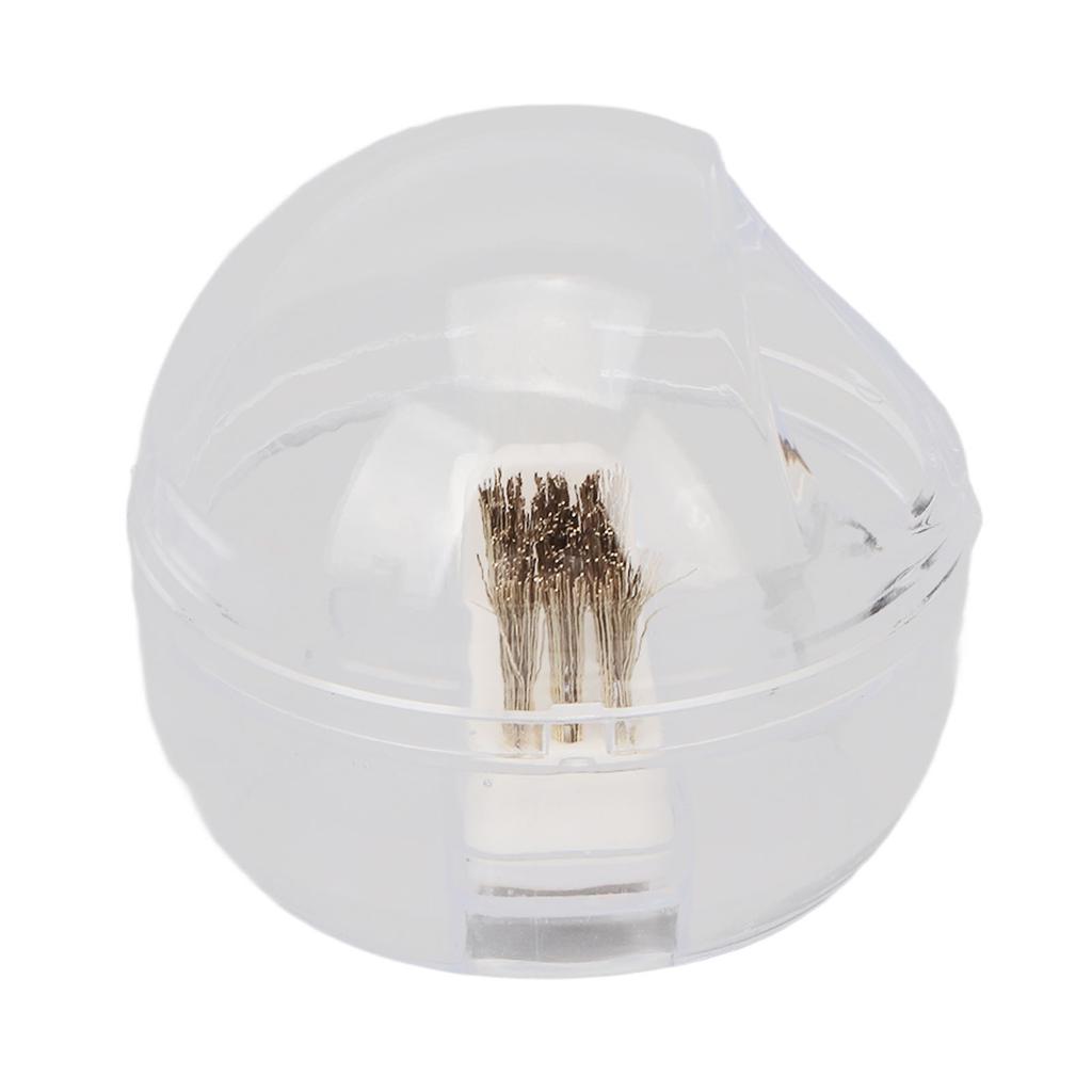 Nail Cleaning Brush Box Professional Portable Manicure Polishing Brush Box for Nail Art Beauty Salon Transparent