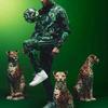 Nike Повседневные брюки с цветочным узором и принтом для мужчин, черные, зеленые, AH7887-010