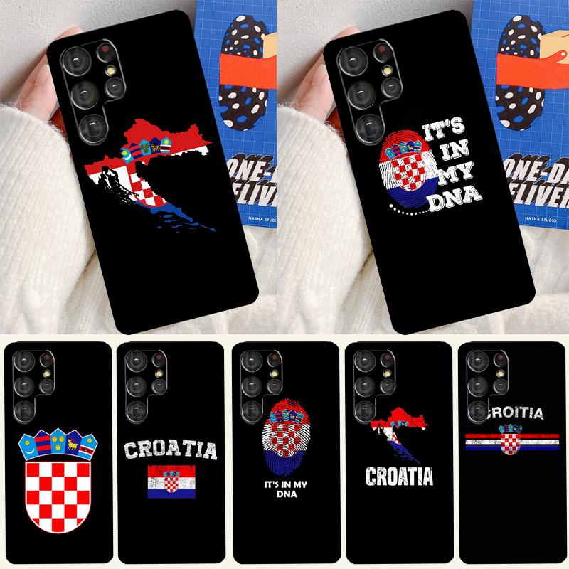 Чехол-накладка с гербом и флагом Хорватии для Samsung Galaxy S25 Ultra S9 S10 S20 FE S21 S22 S23 Plus S24 Ultra Чехол Funda