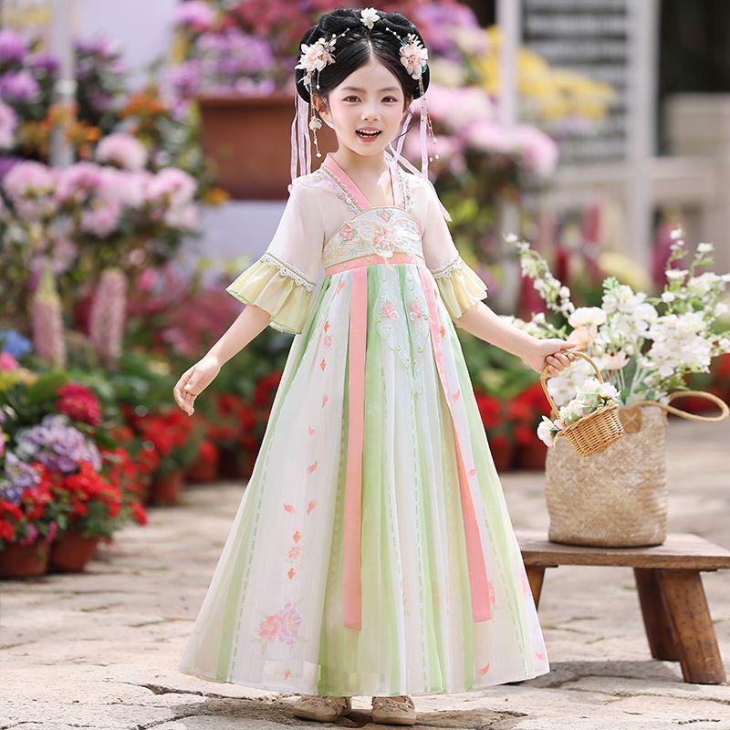 Новое платье-принцесса в стиле Ханьфу 2026 года: Древнекитайский birthday outfit для девочек, вдохновленный феями