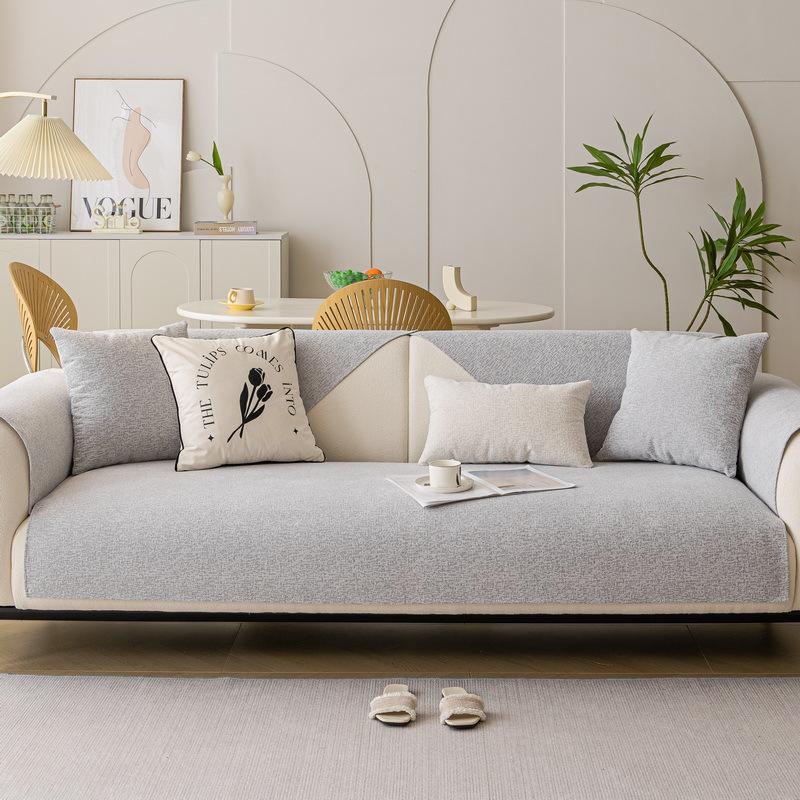 Light Luxury High-End Chenille Sofa Cushion Universal In All Seasons New Seat Cushion Leather Sofa Cover Cloth Seat Cushion