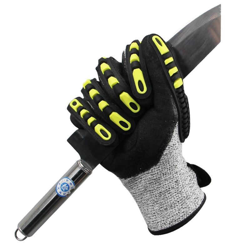 Anti Collision Mechanical Rescue Gloves Anti-slip Durable Anti Cutting Protective Working Safety Gloves for Heavy Industry
