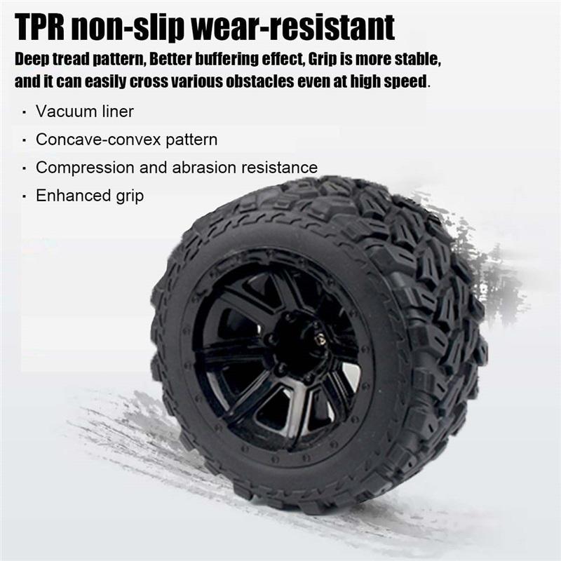 1:14 Scale 2.4G RC Bigfoot Truck, 20km/h High Speed Off-Road Crawler with PVC Anti-Crash Shell for Kids