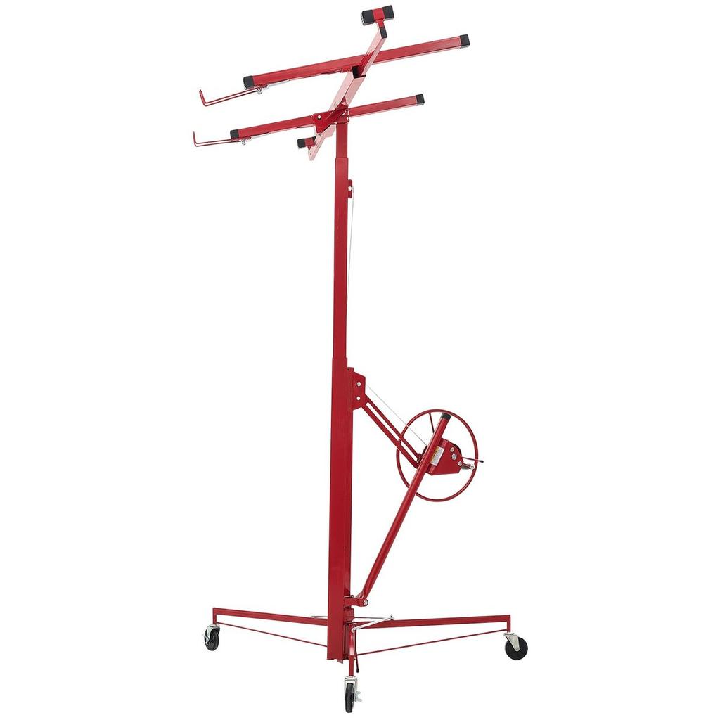 3353mm Drywall Lift, Heavy-Duty 68 kg Sheetrock Hoist with Adjustable Telescoping Arm, Lockable Wheels, Drywall Lifter Panel Jack Hoist Tools Ideal