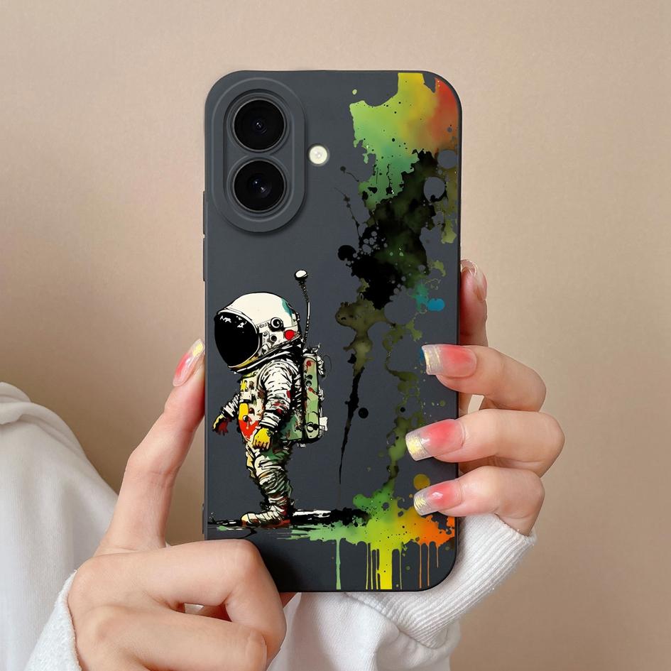 Для Apple iPhone 16 Plus 16pro 16promax новый чехол симпатичный цветочный узор облаков мягкий тонкий жидкий силикон высокое качество ударопрочный чехол для iPhone чехол Capas