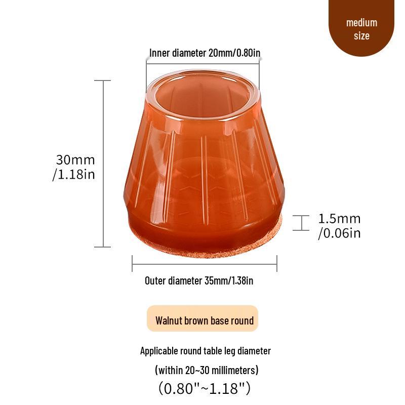 Силиконовые накладки на ножки стульев с фетровыми накладками - Защита мебели и снижение шума