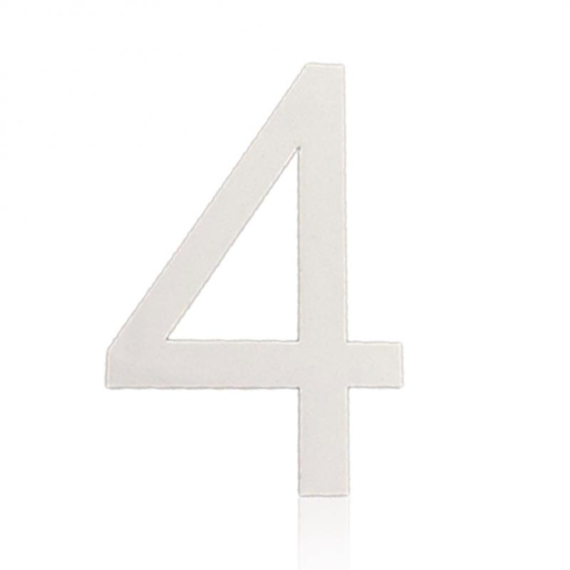 Self-adhesive 3D Numeral Plate Plaque Sign Gate Digit Number Tag Door Label Hotel Plastic 0 To 9 Plating Home Sign House Address