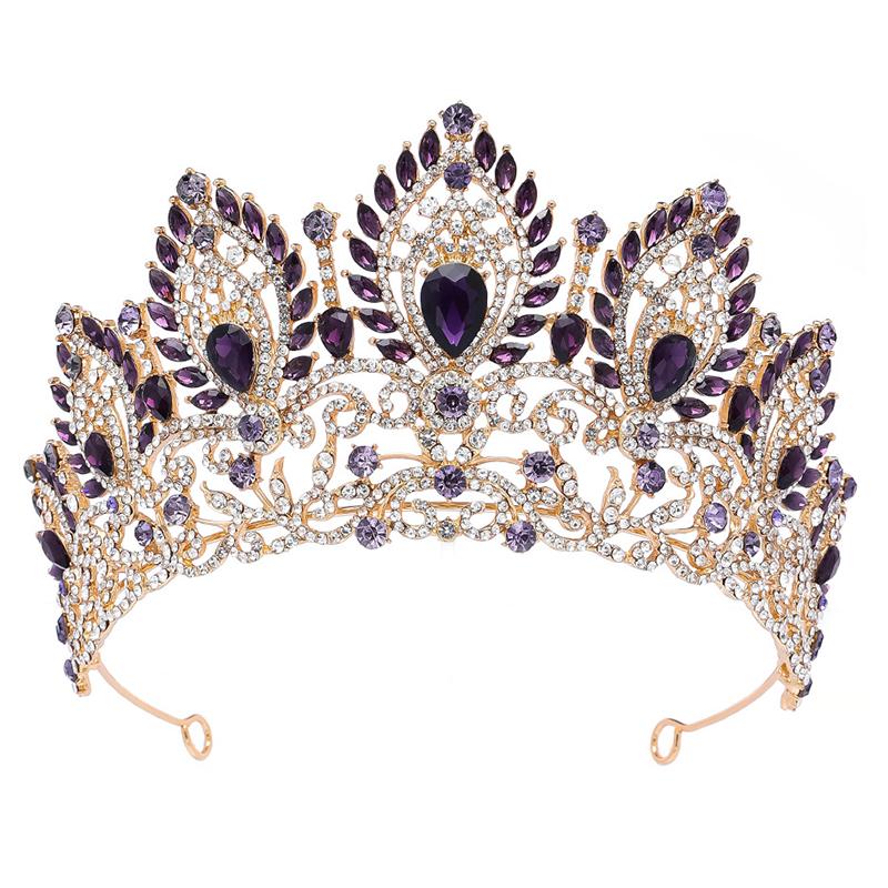 Royal Queen Pageant Crown Big Diadem Bride Tiara Crowns for Women Bridal Wedding Party Crown Hair Dress Jewelry Accessori