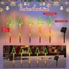 5PC/Set Outdoor Solar Christmas Candy Cane Light Waterproof 8 Modes Floor Mounted Light String Gifts String Lights