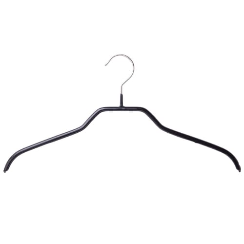 MAWA Women's No-Slip Hangers, 36cm, Set of 10, MA3240-10, Black, 10-Year Warranty