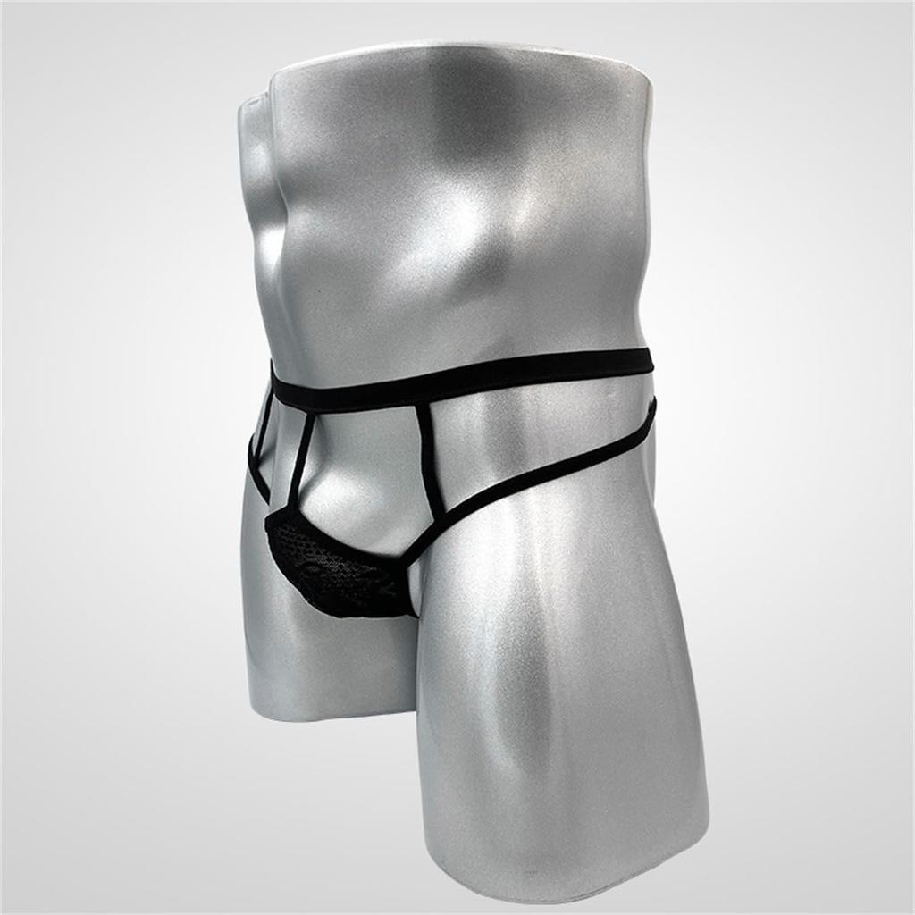 Harukita Extremely Sheer Sexy Lingerie with Floral Lace and Micro and Highly Bikini Set Men's T-Back, Ultra-Thin Mesh, Lightweight, Breathable,