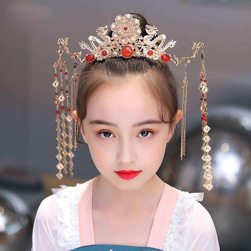 Step Shake For Girl Hair Disk Women Hair Fork Hanfu Hair Sticks Tassel Hairpins Hair Accessories