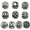 Retro Silver Alloy Hollow Spacer Beads for DIY Jewelry Bracelet Accessories